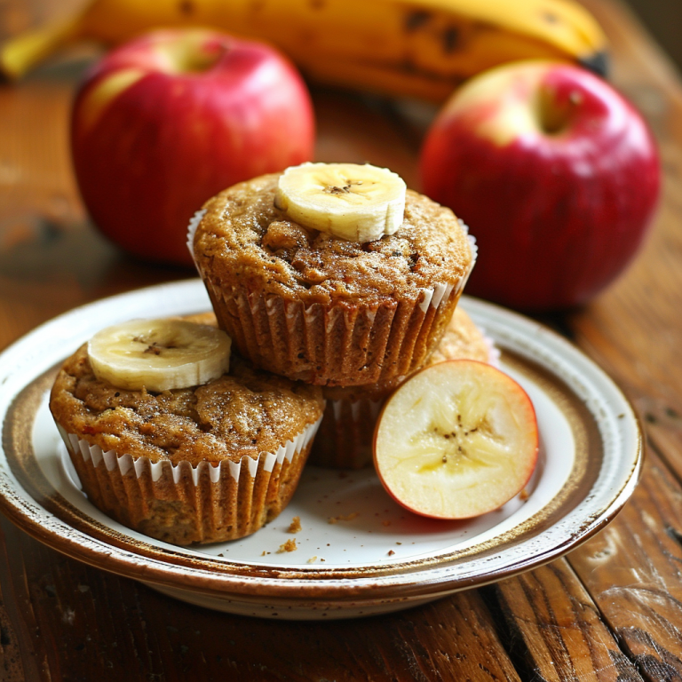 Apple banana muffins