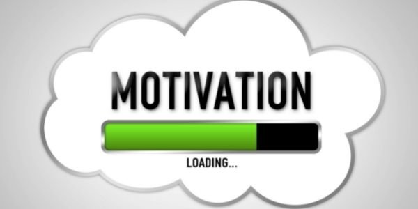 cloud bubble with the words motivation and loading bar